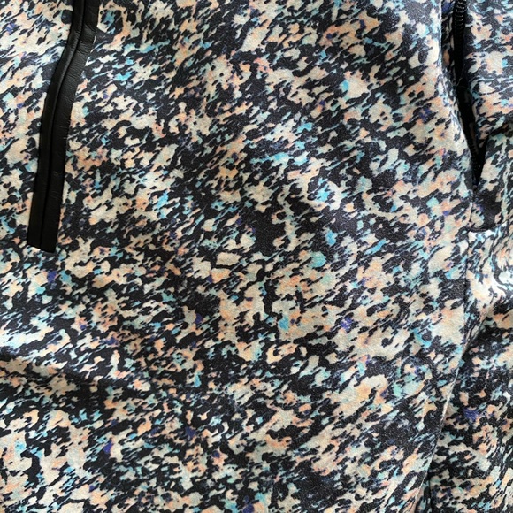 Club Monaco watercolour print trouser with leather detail - Picture 4 of 4